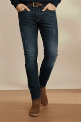 Men’s Slim Fit Dark Wash Stretch Jeans
